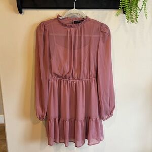 Streetwear Society Mauve Long Sleeve Dress